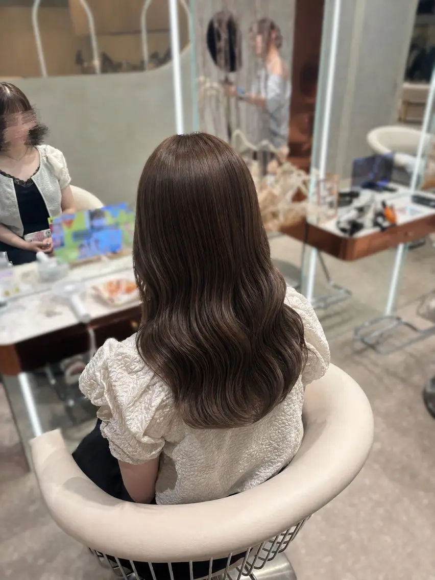 カラー ブラウンカラー ヘアカラー ユ ヅのヘアスタイル
