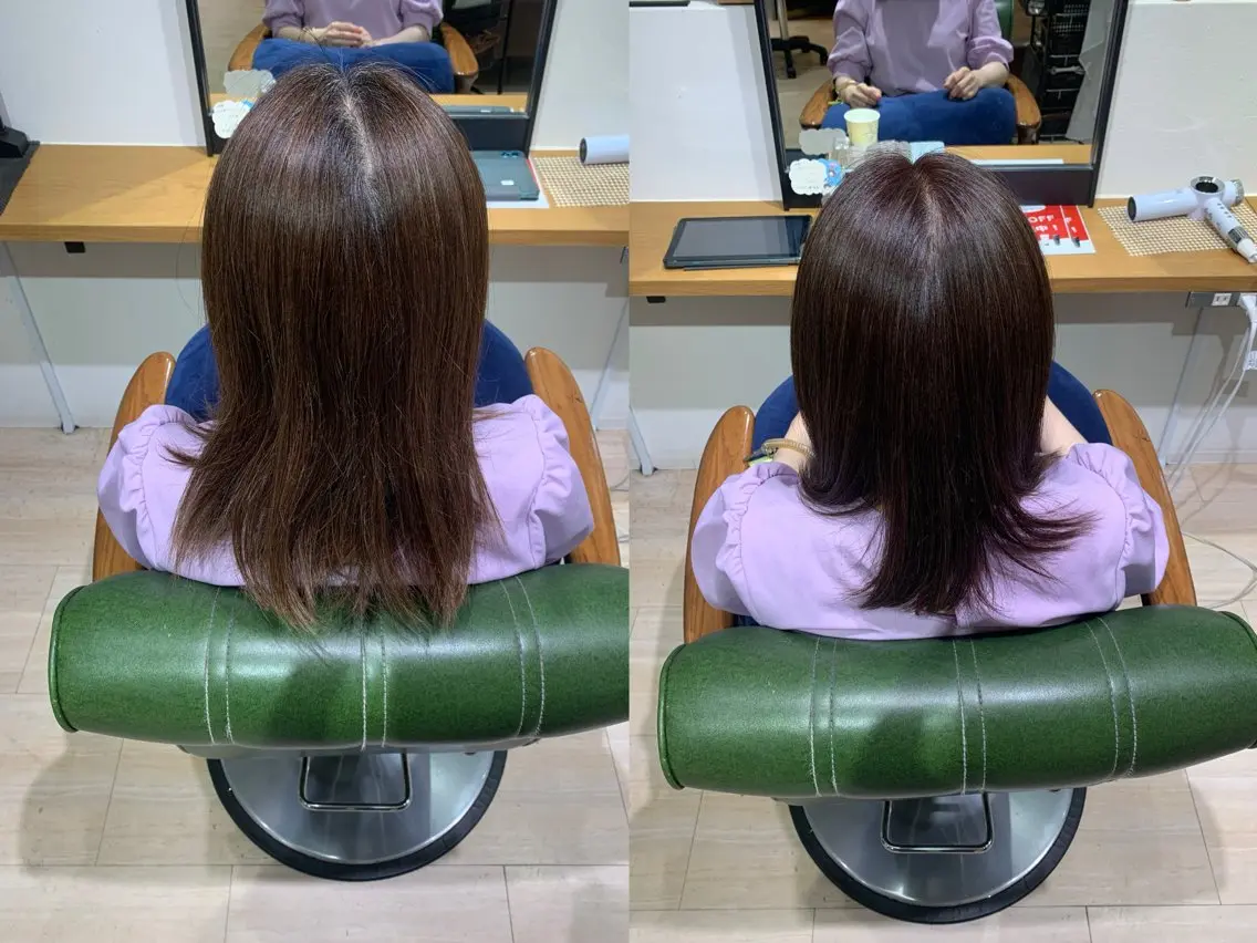 ミディアム カラー ブラウンカラー パラッチ MIKAのヘアスタイル
