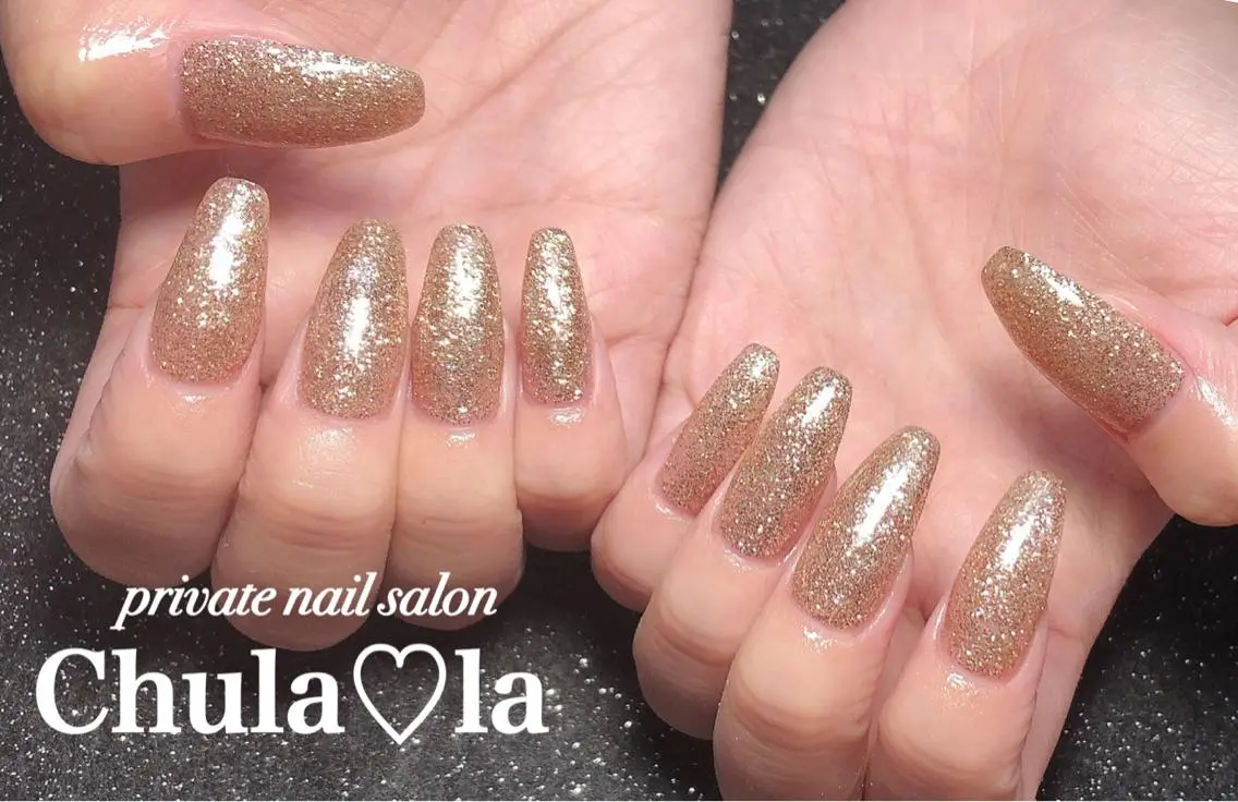 ネイル ラメ(グリッター) ハンドネイル Chula♡la 豊見城市高安のネイルデザイン