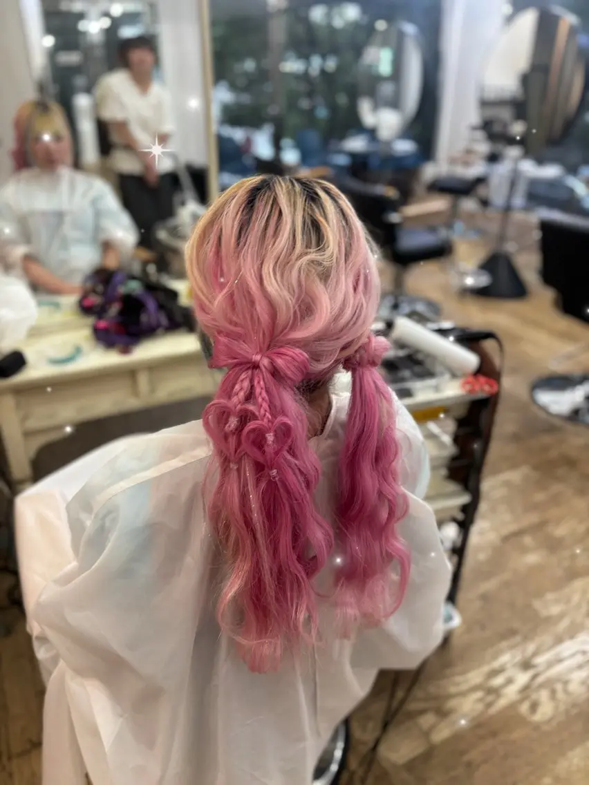 ロング ヘアセット さくら 🌸エクステのヘアスタイル