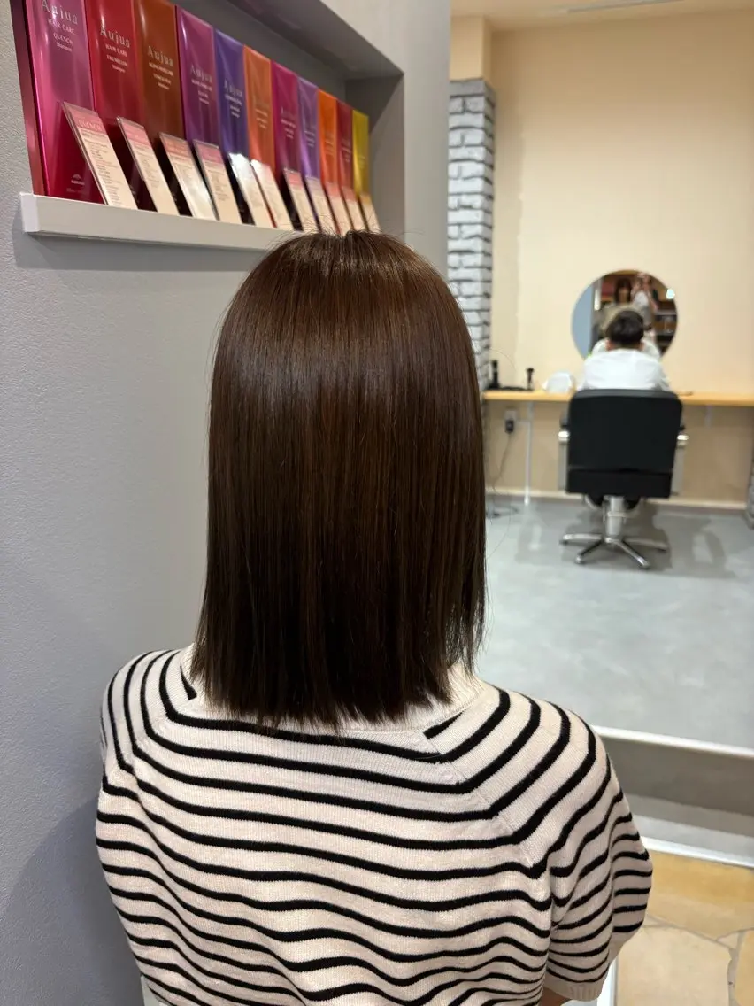 ミディアム ヘアカラー 髪質改善/ ワンカラー🌺❕のヘアスタイル