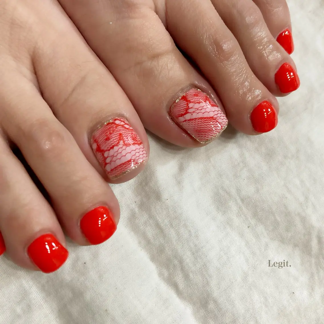 ネイル フットネイル レース Legit nail salonのネイルデザイン