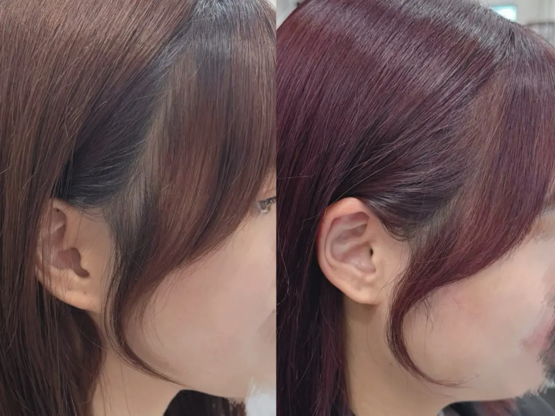 【韓国】小顔顔まわりカット×艶カラー×トリートメントの写真