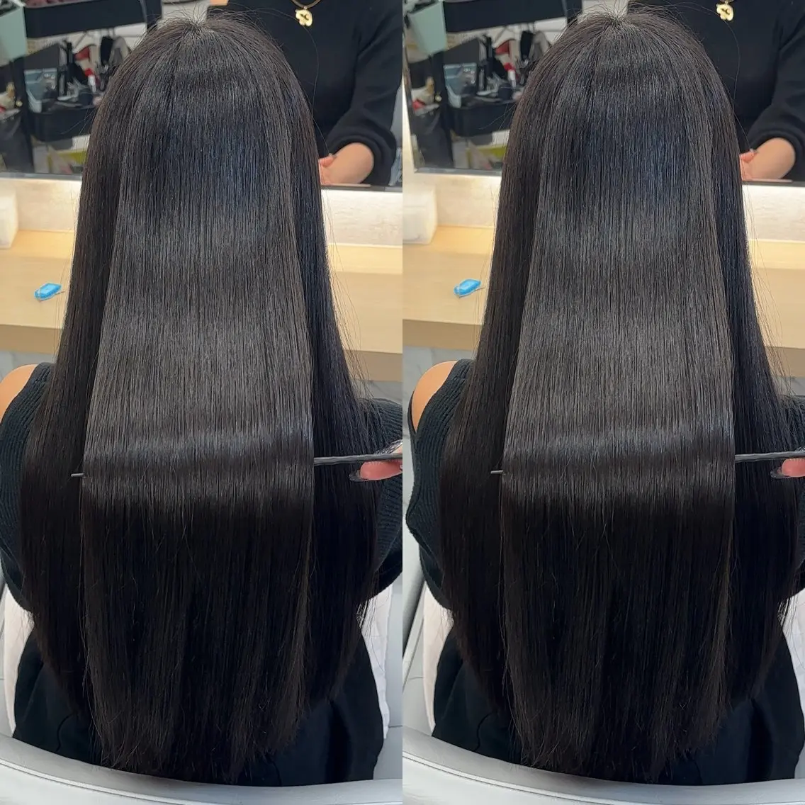 ロング カット ヘアカラー 縮毛矯正 トリートメント 今話題の艶髪矯正 美艶カラー/FUKAのヘアスタイル