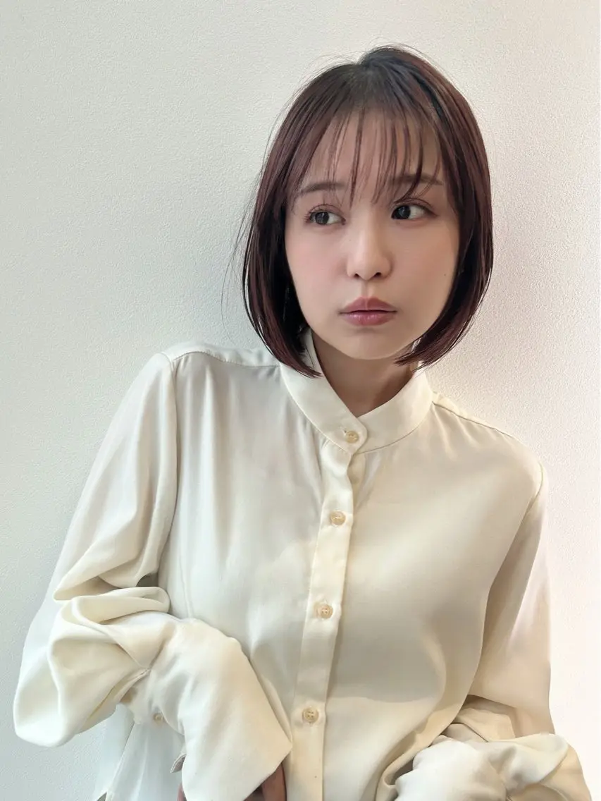ミディアム ボブ 似合わせカット カット 柔らかい縮毛矯正/ ボブ/北林のヘアスタイル