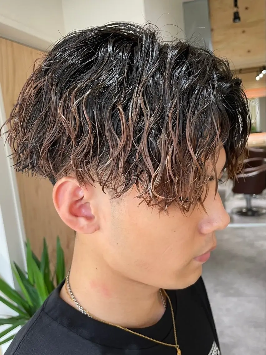 ショート パーマ メンズ パーマモデル 募集中/TAIYOUのヘアスタイル