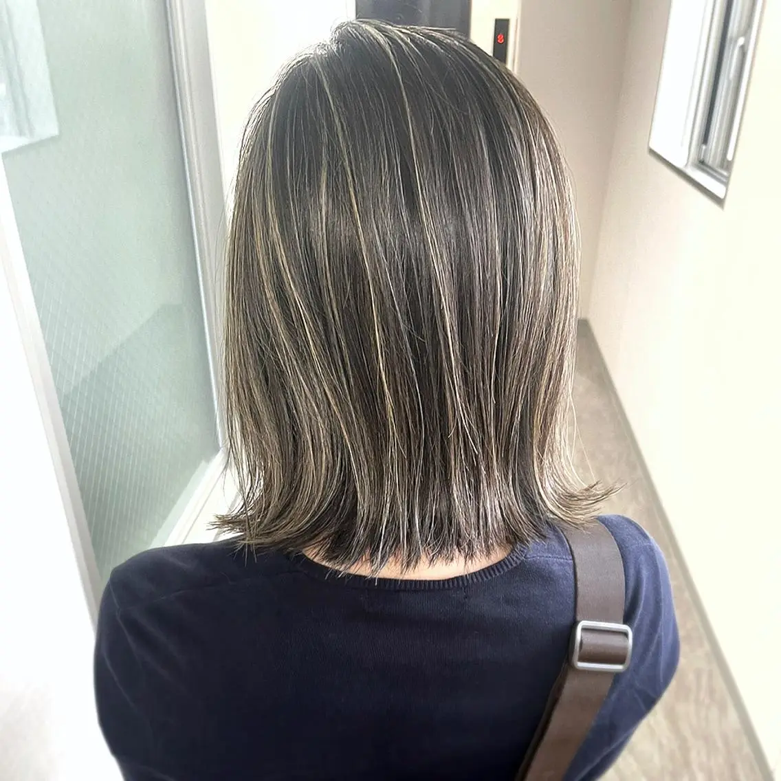 ショート カラー ヘアアレンジ ハイライトカラー ボブ ハイライト 外ハネヘア カット ヘアカラー 松井那津子 /ハイライトブリーチのヘアスタイル
