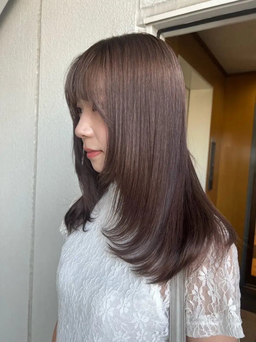 セミロング カラー カット ヘアカラー トリートメント akane/ボブ /ブラウンベージュのヘアスタイル