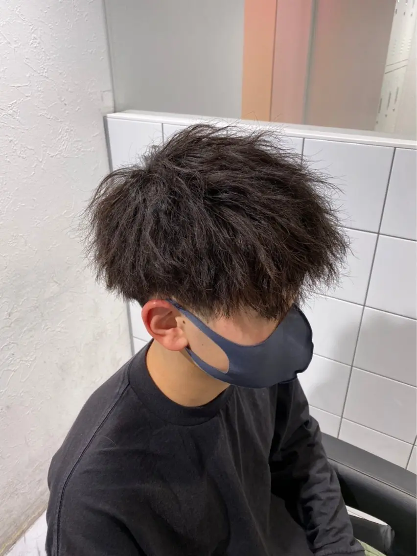 パーマ メンズ メンズパーマ カット パーマ トリートメント ヘッドスパ ブリーチなし透明感 カラー/MISANOのヘアスタイル