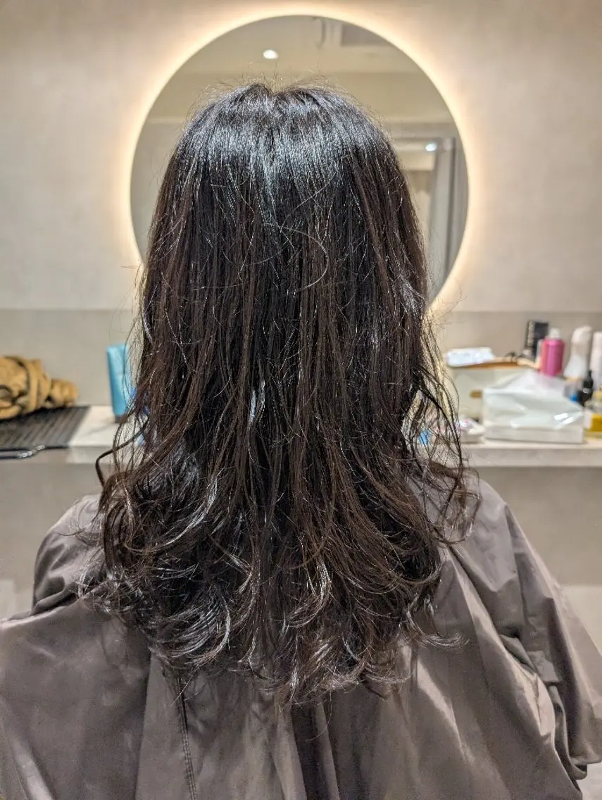 セミロング セミロングパーマ マユミ マユミのヘアスタイル