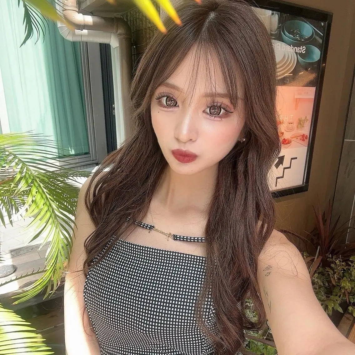 ロング カラー ブラウンカラー カット ヘアカラー トリートメント ベルグロー アルファのヘアスタイル