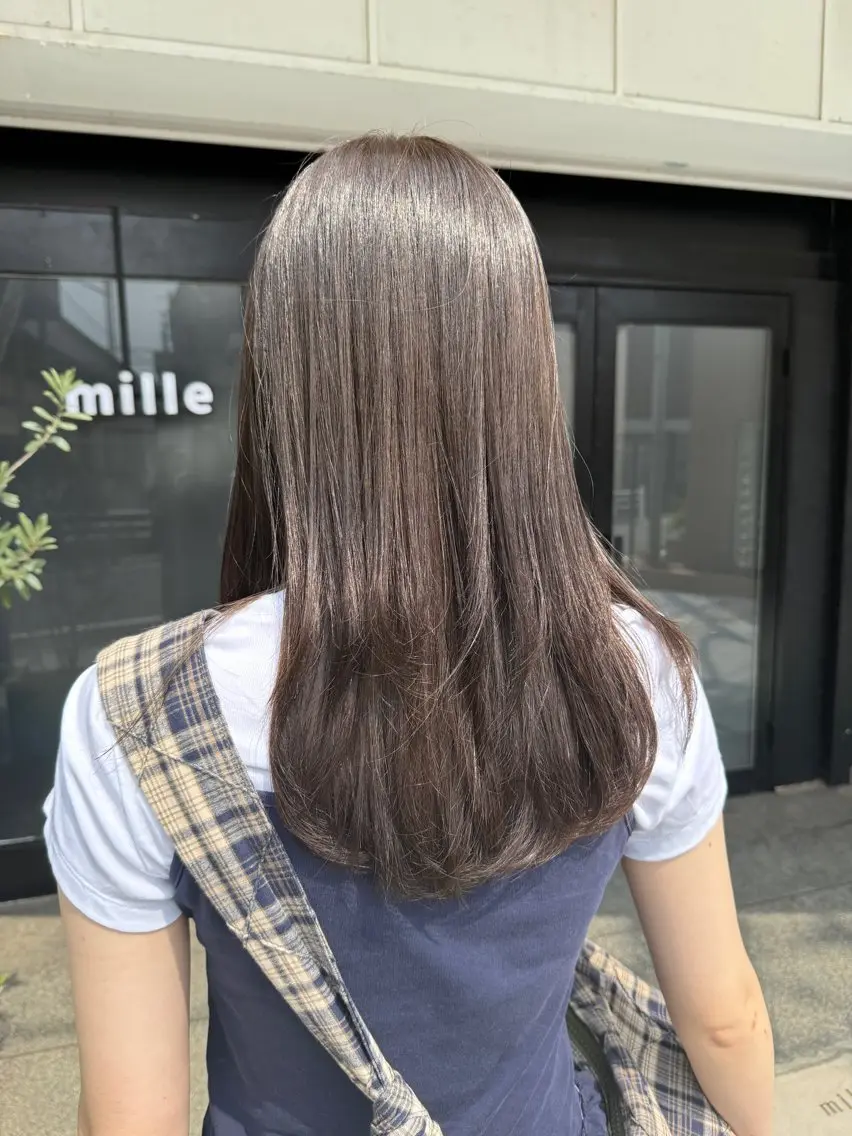 セミロング カラー ブラウンカラー オリーブブラウン カット ヘアカラー トリートメント 透明感カラー/パーマ 🌀アオノのヘアスタイル