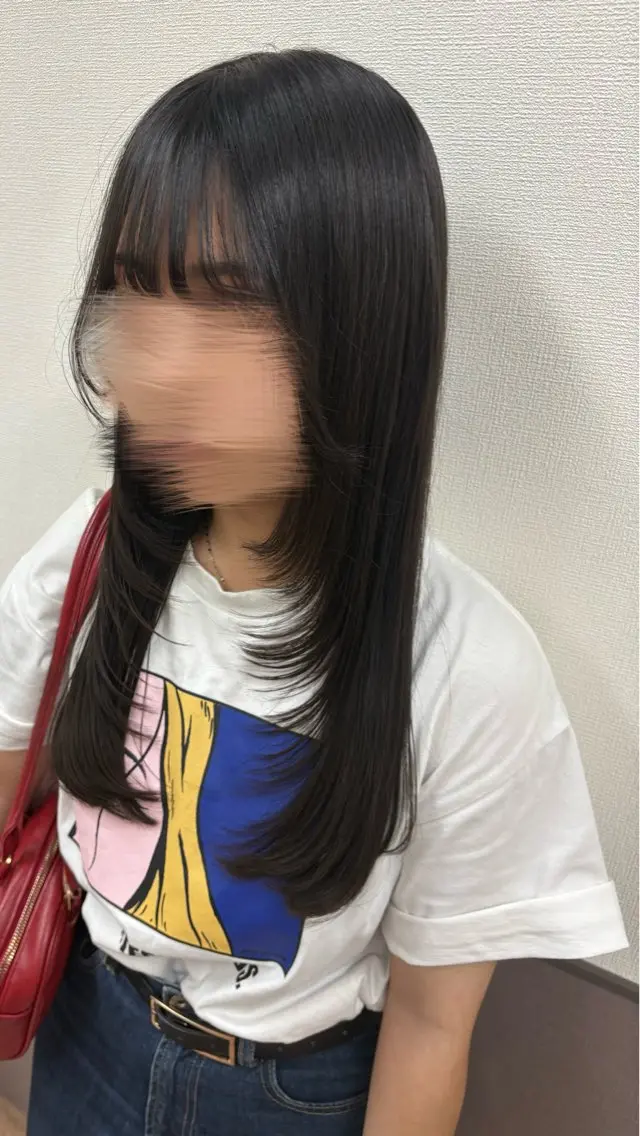 ロング 顔周りカット ハイレイヤー レイヤーカット カラー🌷 Koumeのヘアスタイル