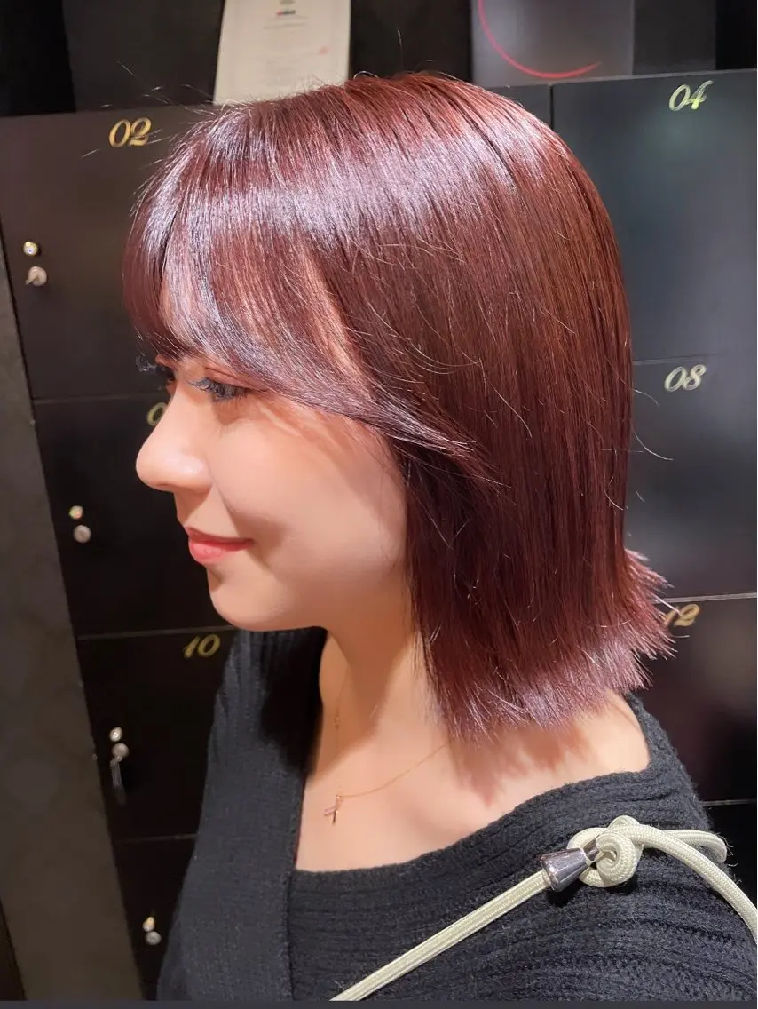 ショート カラー ヘアカラー トリートメント 💞暖色カラー 💞risaのヘアスタイル