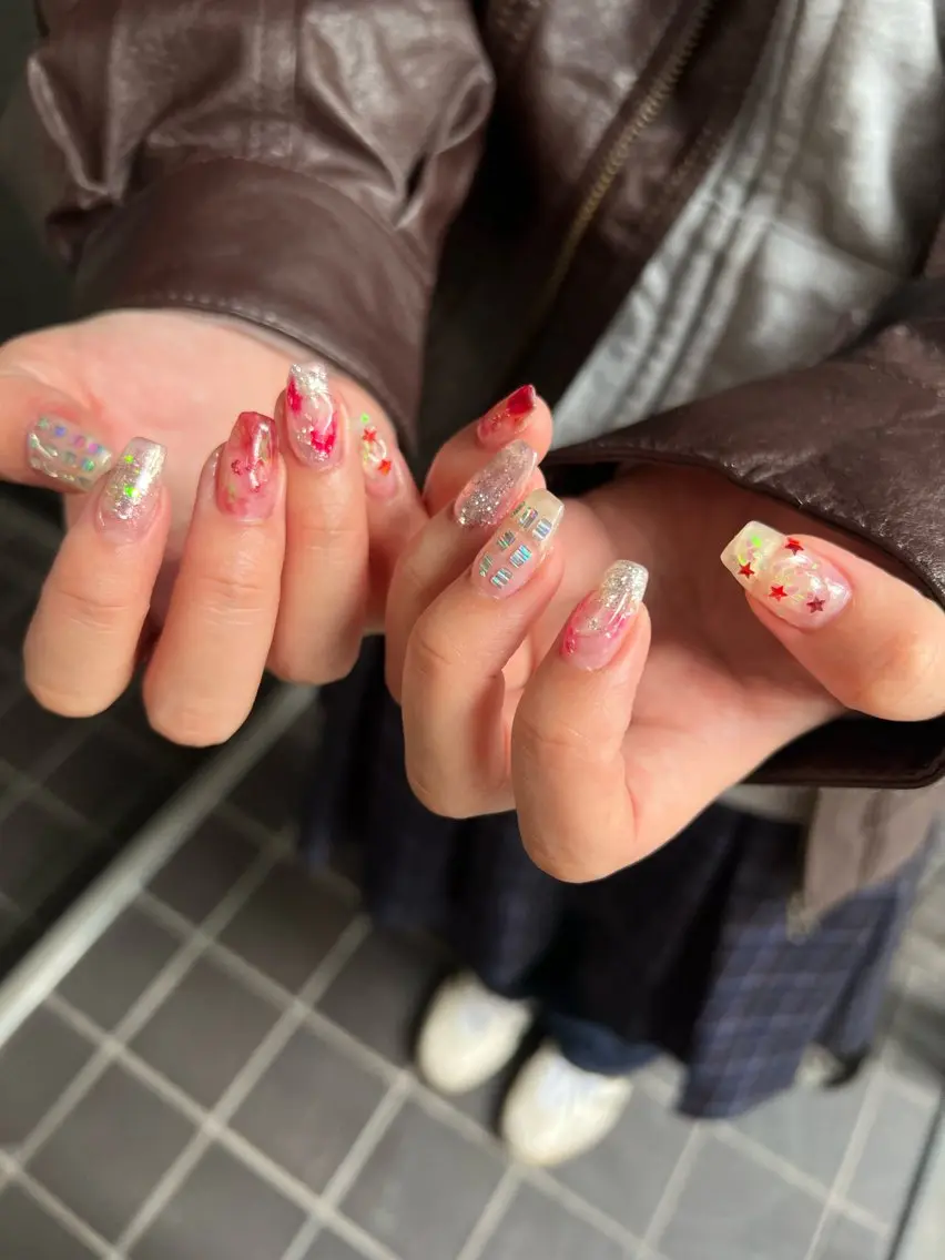 ネイル ハンドネイル Hata nail 🎀個性派ニュアンスのネイルデザイン