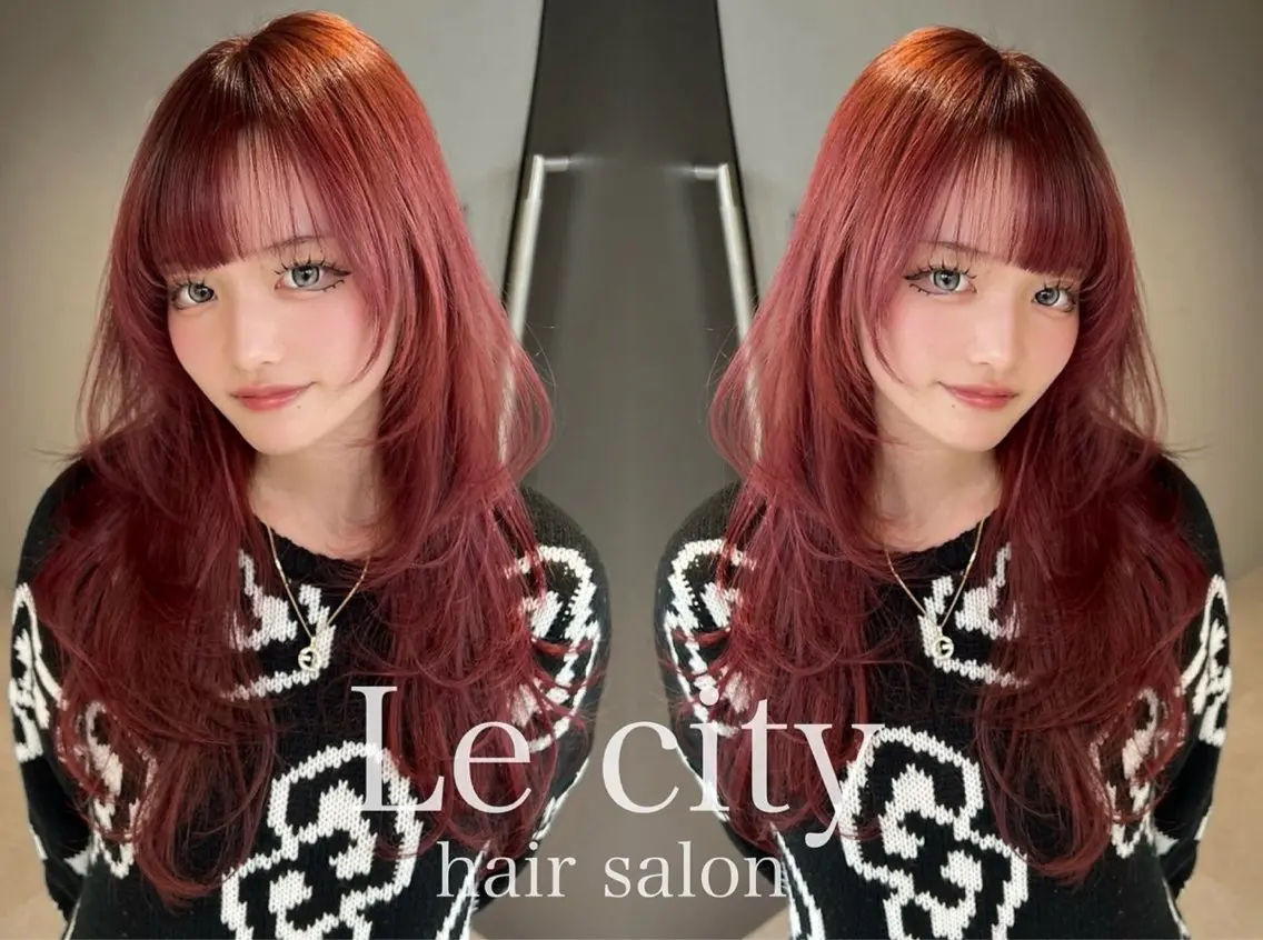 ロング カラー 学生 トリートメント ヘアカラー 藤岡 里菜のヘアスタイル