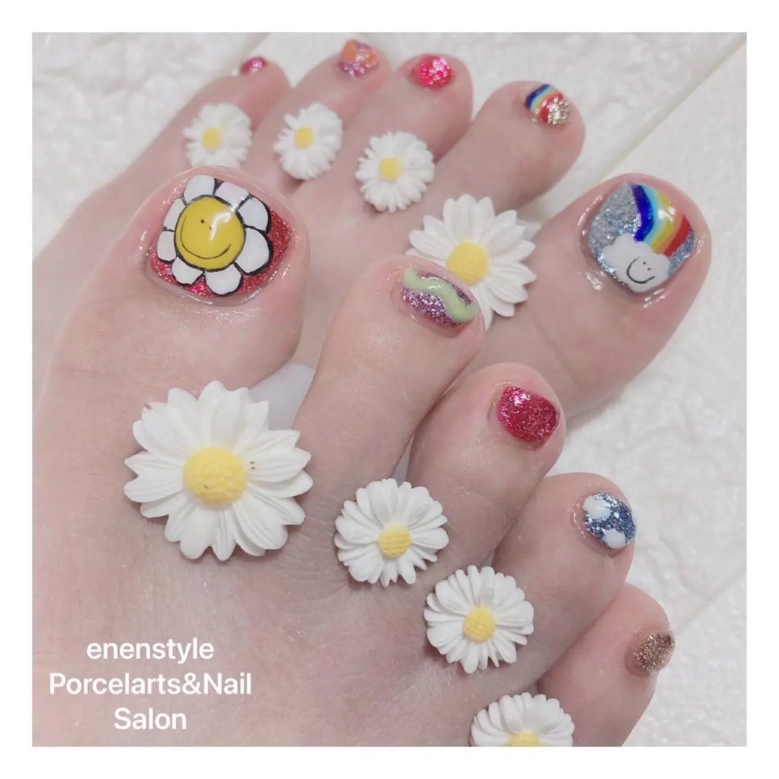 ショート ネイル ハンドネイル フットネイル 🐾enen style 🐾のネイルデザイン