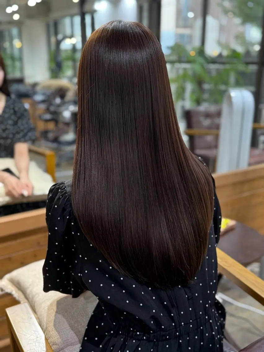 ロング カラー カット ヘアカラー トリートメント 髪質改善✨艶髪✨ レイヤーカット 田畑のヘアスタイル