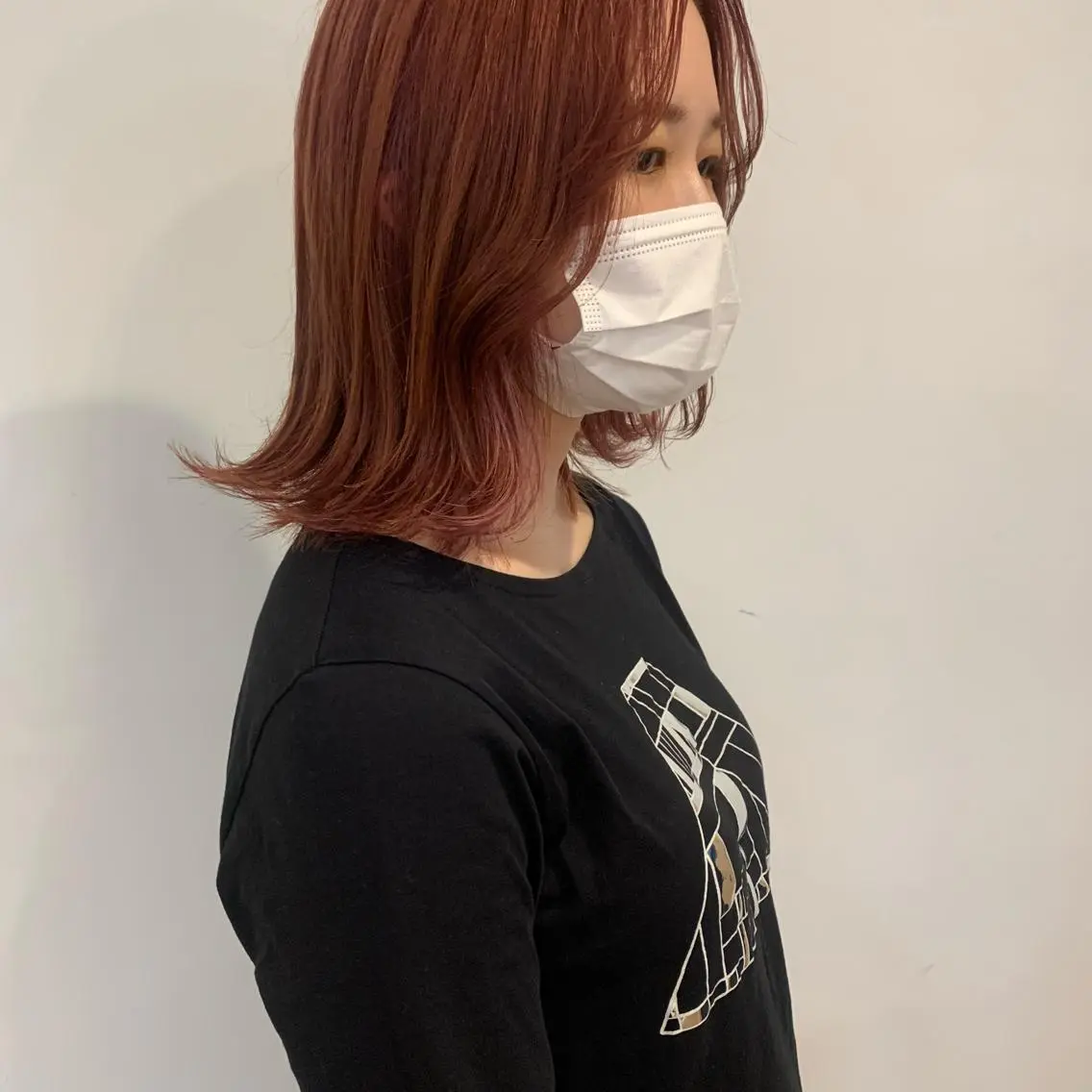 ミディアム カラー フクシママユ / 柔らかカラーのヘアスタイル