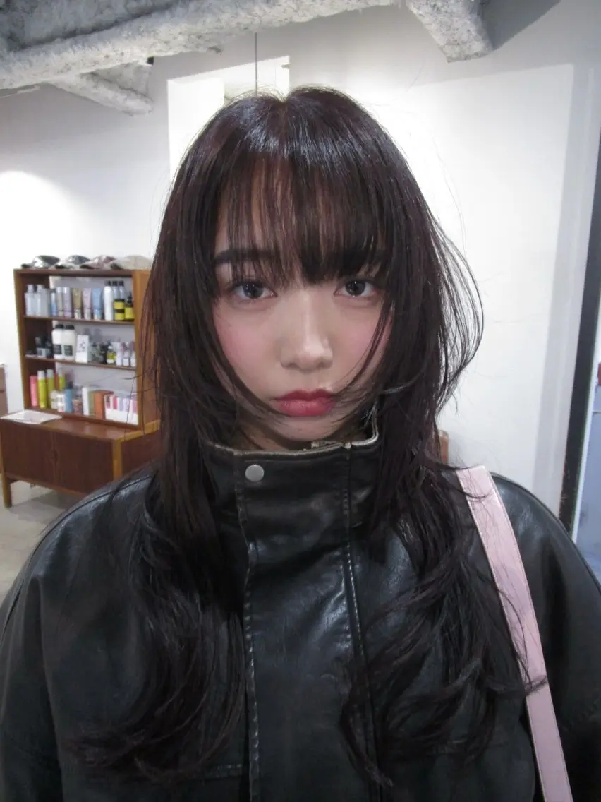 ロング カラー 顔周りカット レイヤーカット カット ヘアカラー トリートメント yu maのヘアスタイル