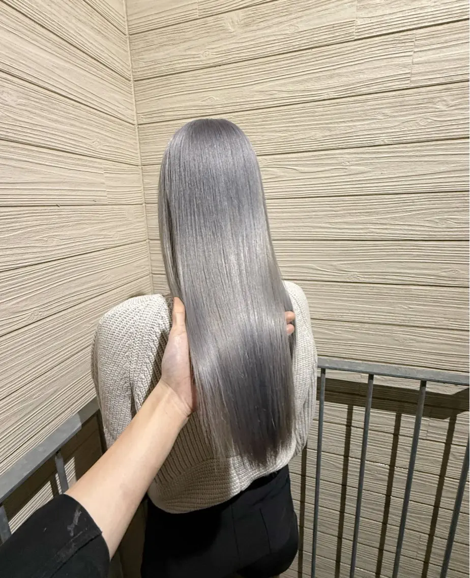 ロング カラー ヘアカラー トリートメント ハイトーン・ブリーチ ムラ修正 八須 錬のヘアスタイル