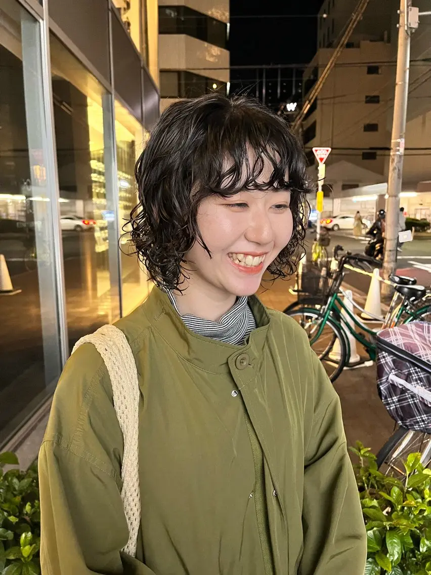 ショート パーマ 顔周りカット カット パーマ ショート/パーマ/ カラー/FUKOのヘアスタイル