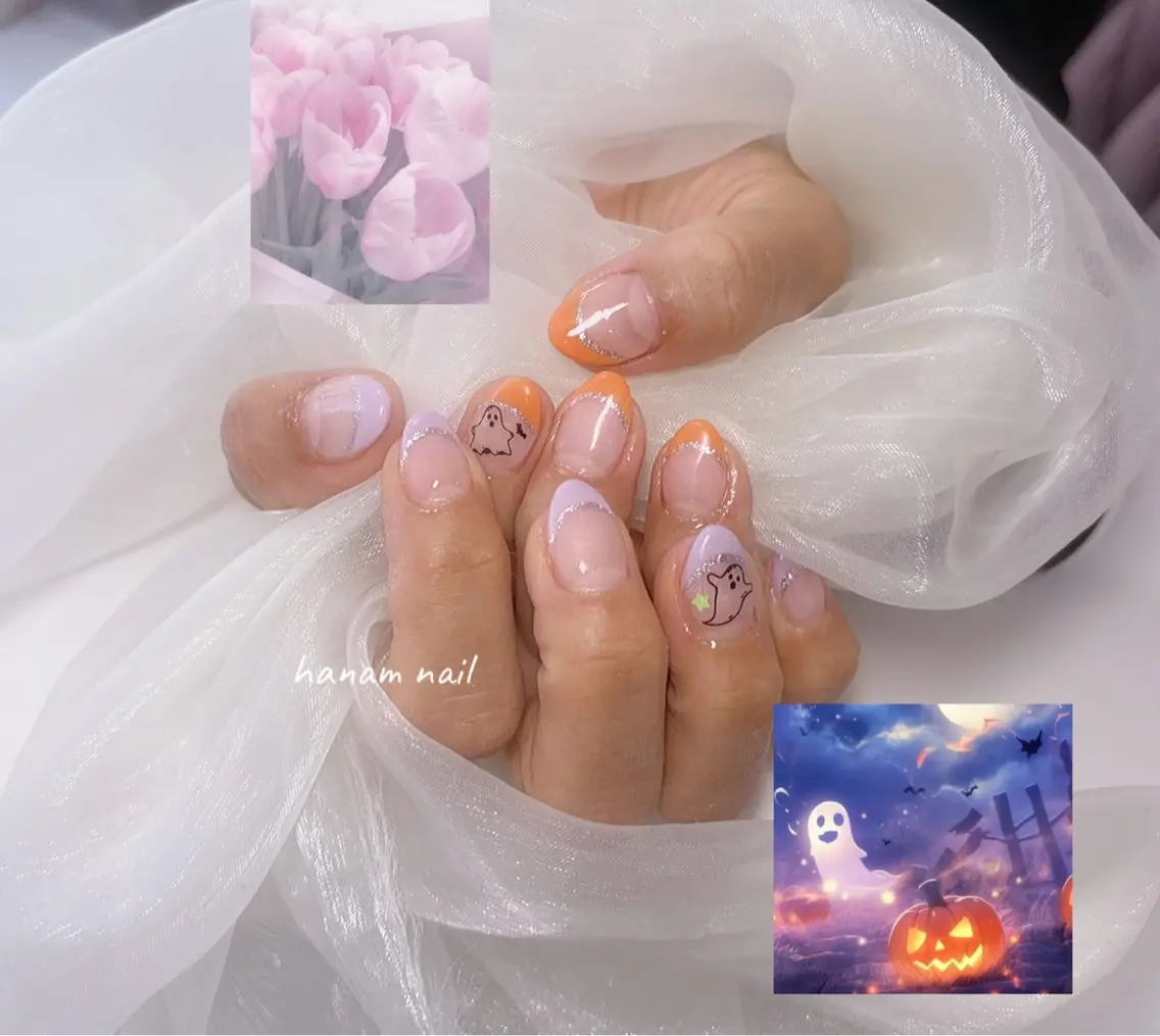ネイル ハンドネイル hanam nail 🌿🩵ハナムネイルのネイルデザイン