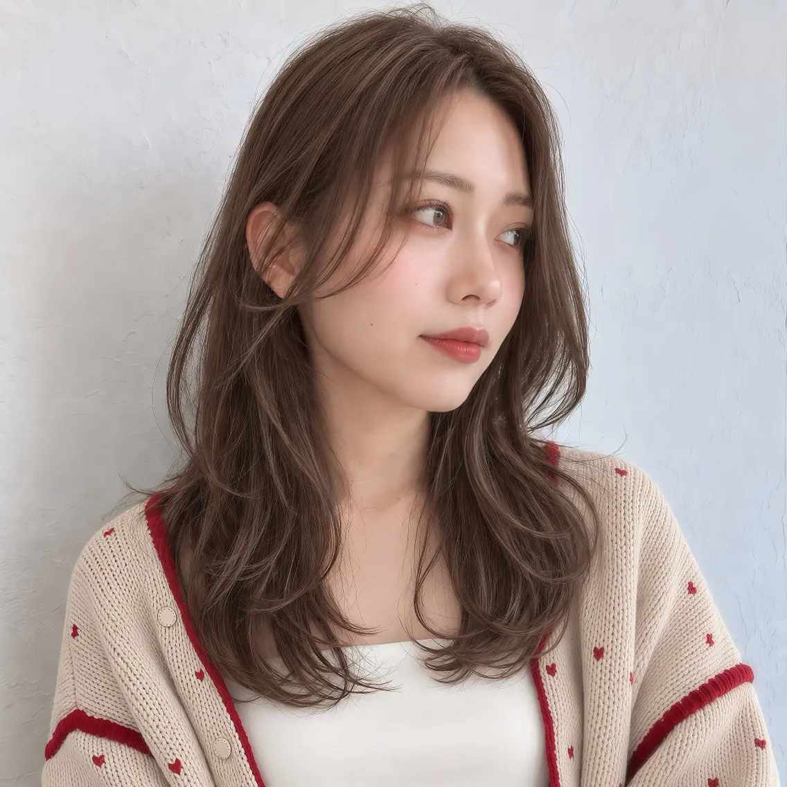 ロング カラー ブラウンカラー 透明感カラー モカブラウン レイヤーカット ロング ヘアカラー トリートメント 銀座/モテ🤍垢抜け レイヤー/あさみのヘアスタイル