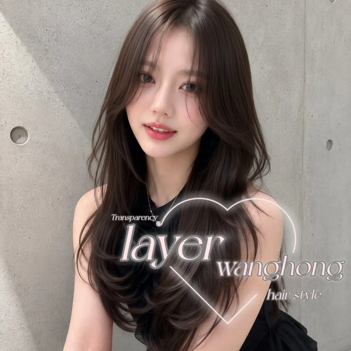 セミロング カラー ヘアアレンジ 黒髪 透明感カラー グレージュ くびれヘア ハッシュカット カット ヘアカラー トリートメント 新宿/韓国レイヤー 髪質改善カラー/角所のヘアスタイル