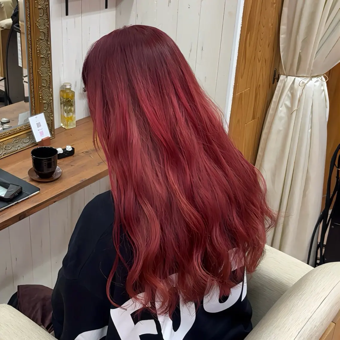 ロング カラー レッドカラー ヘアカラー カットモデル募集中 ✂️/平城秀馬/原宿のヘアスタイル