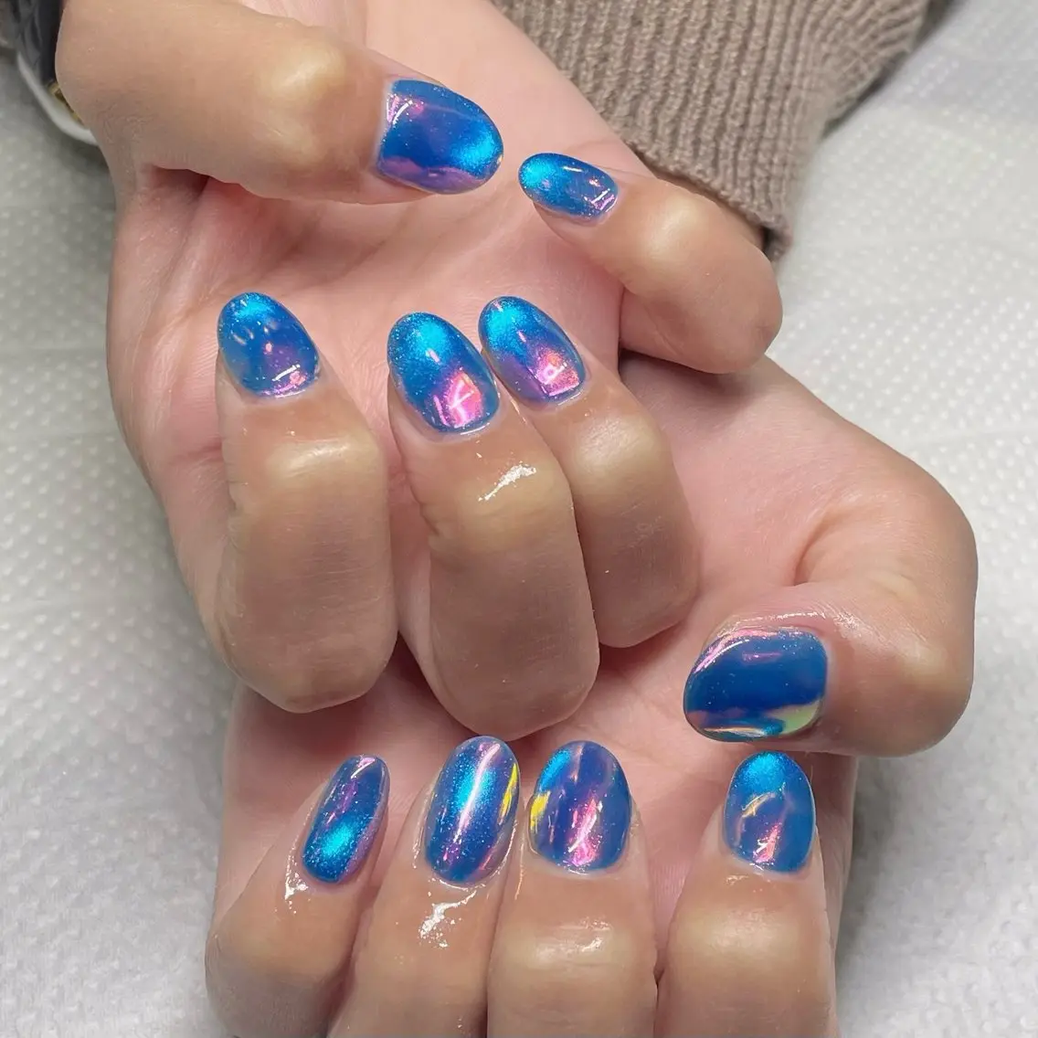 ネイル オーロラネイル マグネットネイル Ricnail☾ ayanoのネイルデザイン