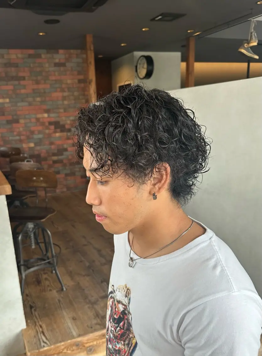 パーマ メンズ パーマ ⚡️メンズ特化⚡️ カラー/パーマ/興大のヘアスタイル