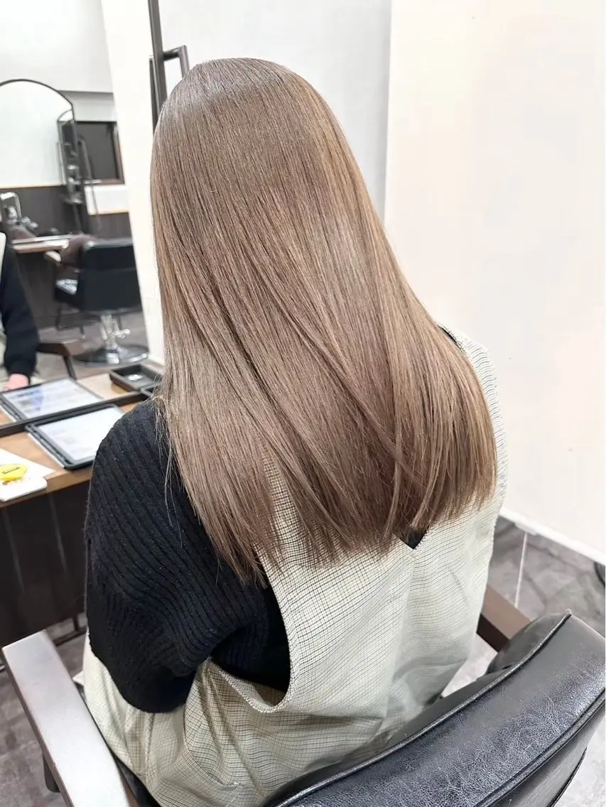 ロング カラー ヘアカラー トリートメント はるか /透明感カラーのヘアスタイル