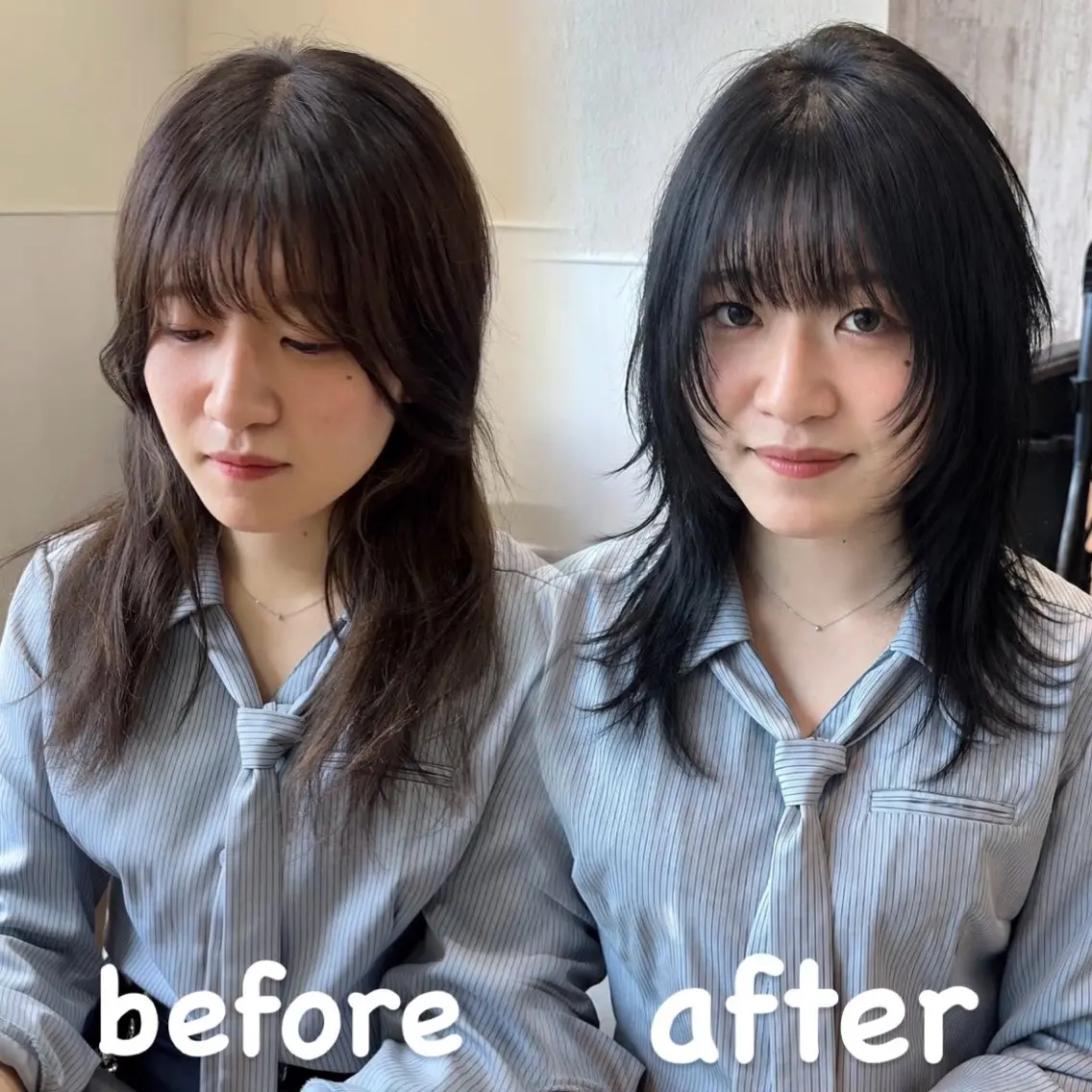 ミディアム 表参道/ウルフカット /ナチュラルウルフのヘアスタイル