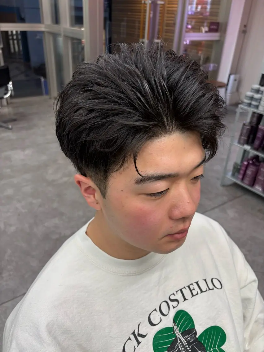 ショート カラー パーマ メンズ カット ヘアセット 🔥最強メンズ特化/ パーマの達人🔥風見のヘアスタイル