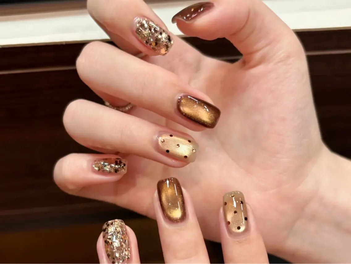 ネイル アートネイル オーロラネイル チークネイル フレンチネイル ガラスフレンチ ハンドネイル 🎀🎀YooLi Nail Salonのネイルデザイン