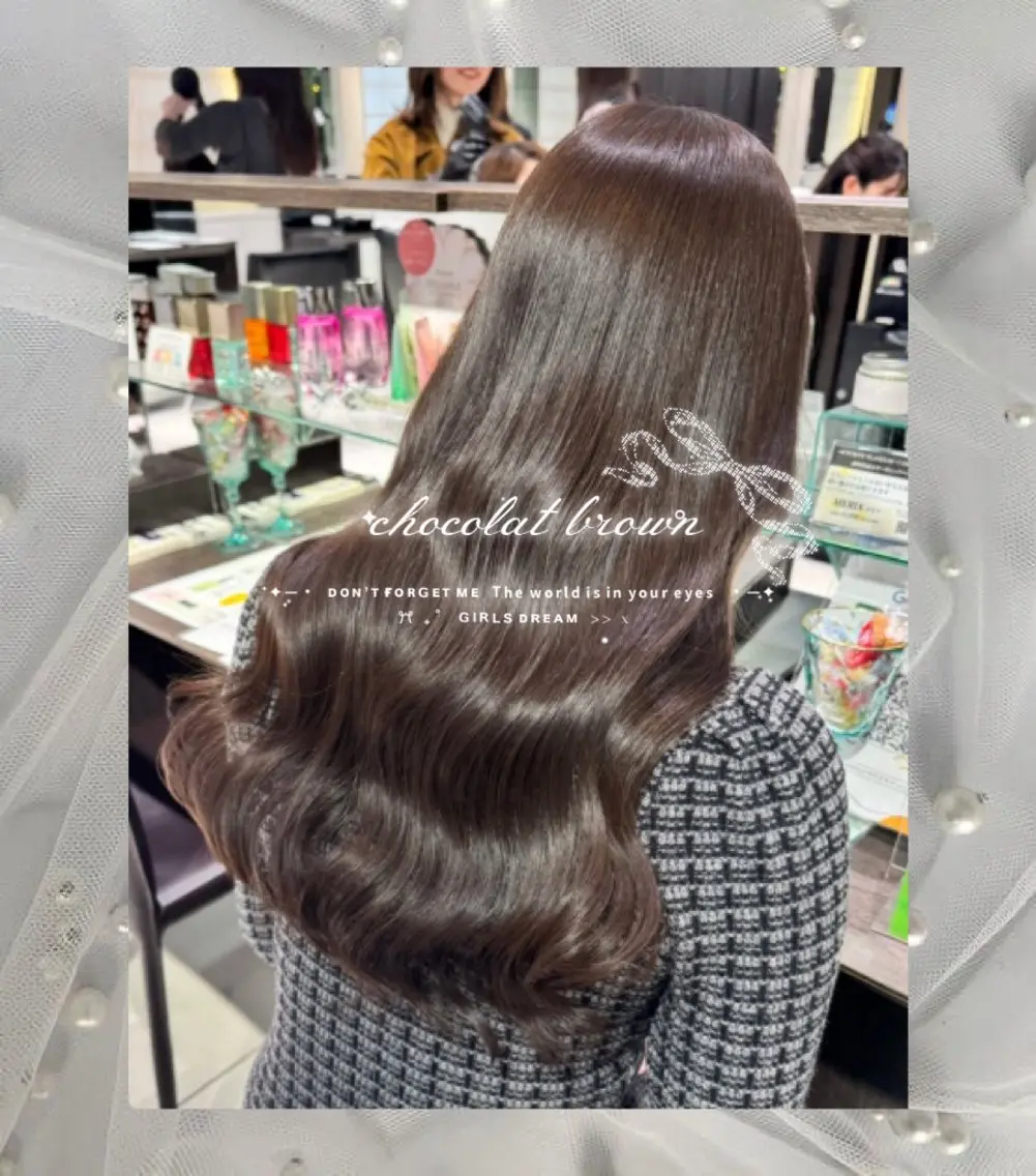 カラー ブラウンカラー ショコラブラウン ヘアカラー みゆ💖💫透明感 カラー／ヘアアレンジのヘアスタイル