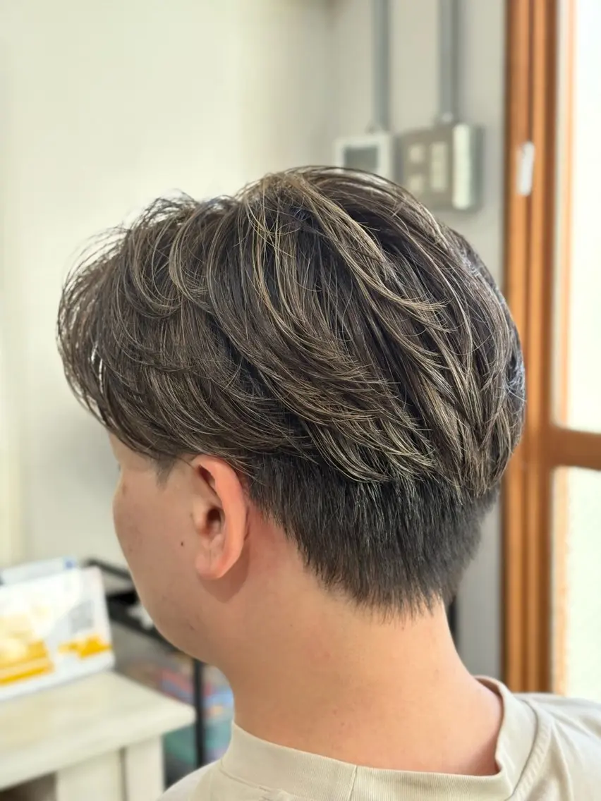カラー メンズ メンズハイライト ハイライトカラー ヘアカラー Snalyメンズ特化 スエハラのヘアスタイル