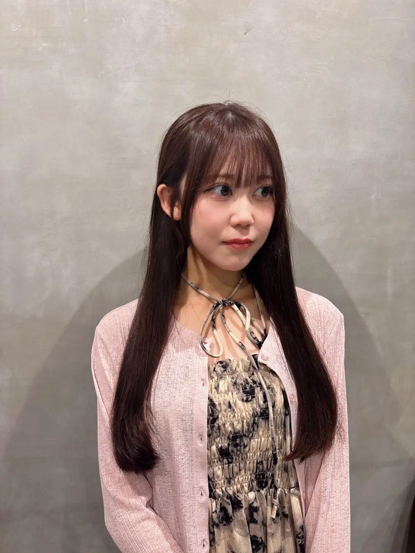 ロング 韓国風カラー 韓国風ヘア 似合わせカット 推し活アレンジ🎀 艶カラー¦nanoのヘアスタイル