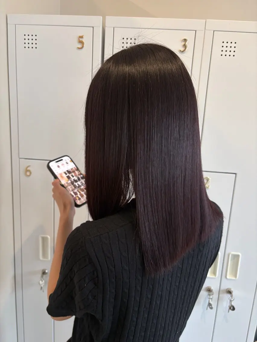 ミディアム ピンクラベンダー aco /髪質改善美容室のヘアスタイル