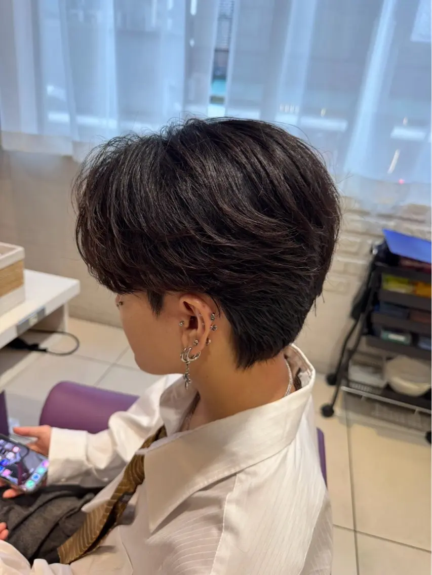 パーマ メンズ 玉置 晴太郎のヘアスタイル