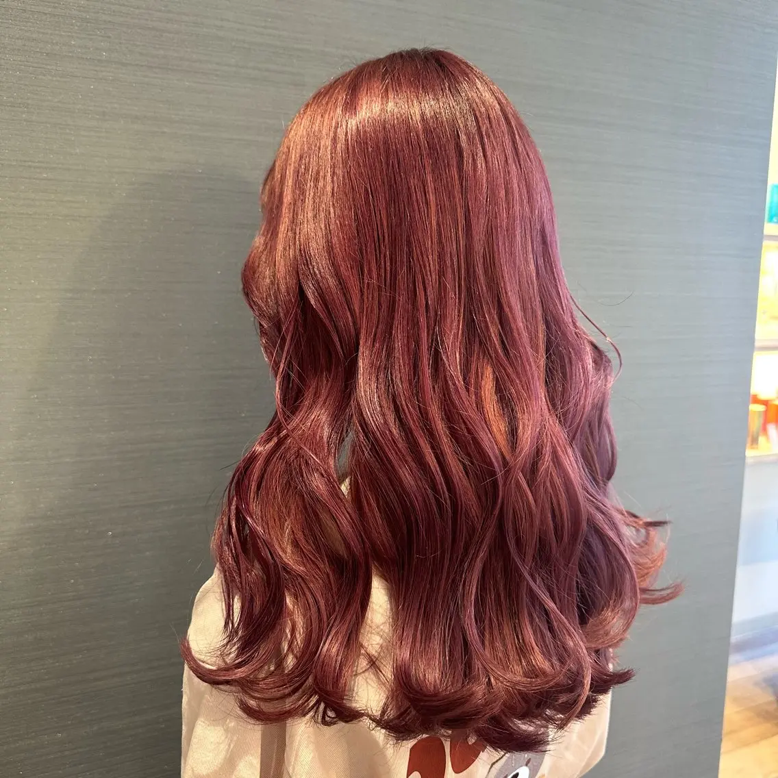 ロング カラー カシス 🦋韓国モテカラー 🦋𝕐𝕌𝕀のヘアスタイル