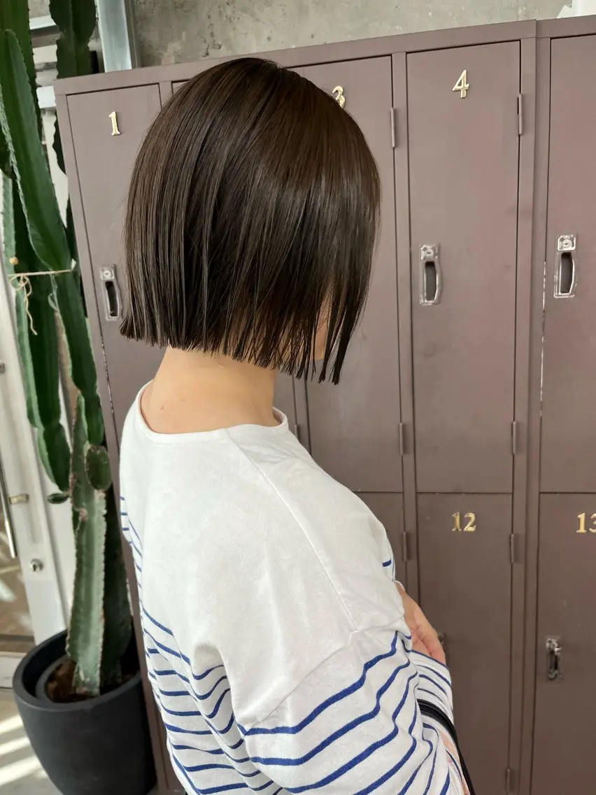ミディアム カラー カット ヘアカラー トリートメント 小木曽智美 /ボブ/ショートのヘアスタイル