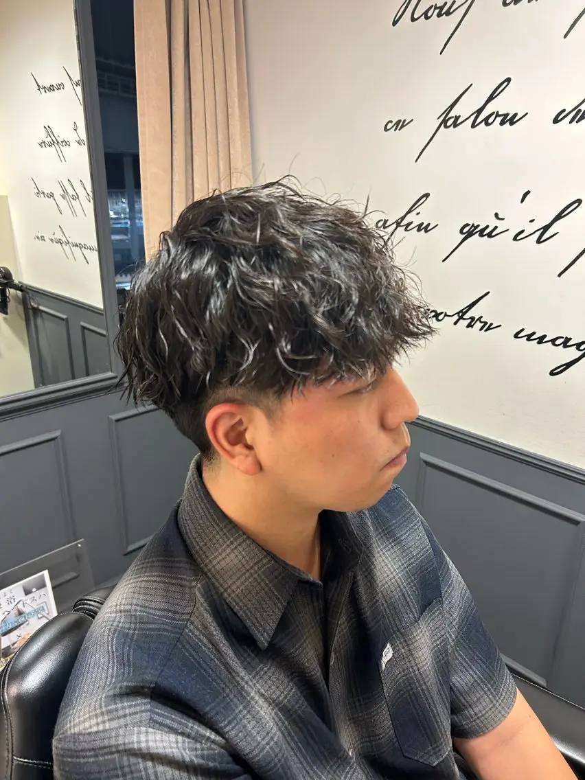 ミディアム ミディアムパーマ 練習用モデル 募集TAICHIのヘアスタイル