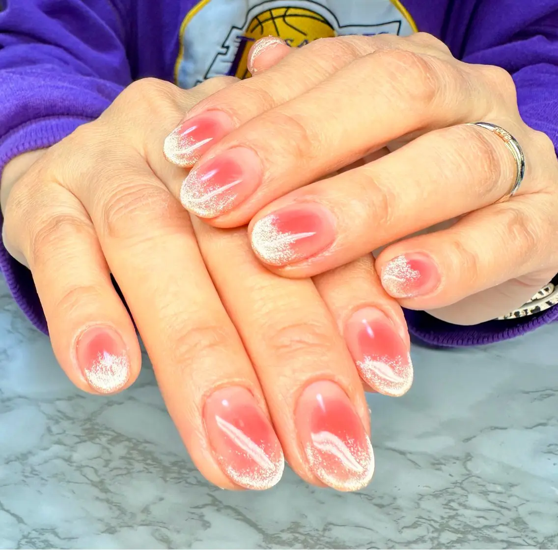 ネイル アートネイル チークネイル フレンチネイル マグネットネイル マグネットフレンチ Mai’s nailのネイルデザイン