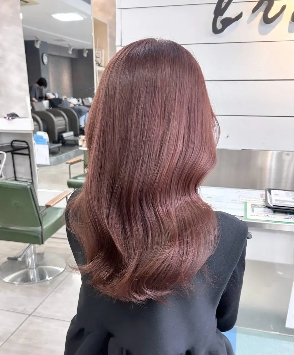 ロング カット ヘアカラー レイヤー/艶髪カラー 森本くるみのヘアスタイル