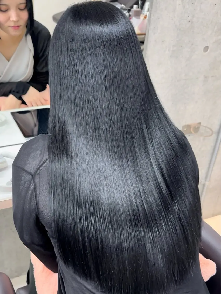 ロング 縮毛矯正 うる艶ヘア♡韓国好き 透明感　shotaのヘアスタイル