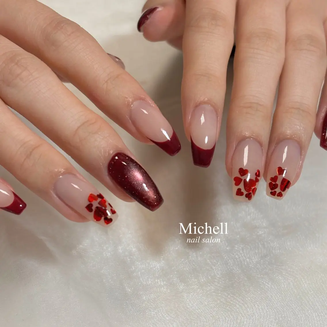 ネイル バレンタイン ハンドネイル Michell_ dianaのネイルデザイン