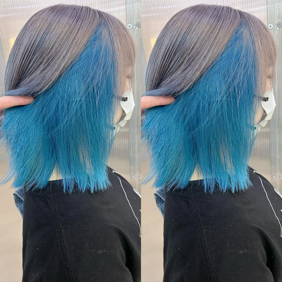ミディアム カラー ヘアカラー トリートメント yoriダブルカラー 代表すがわらのヘアスタイル