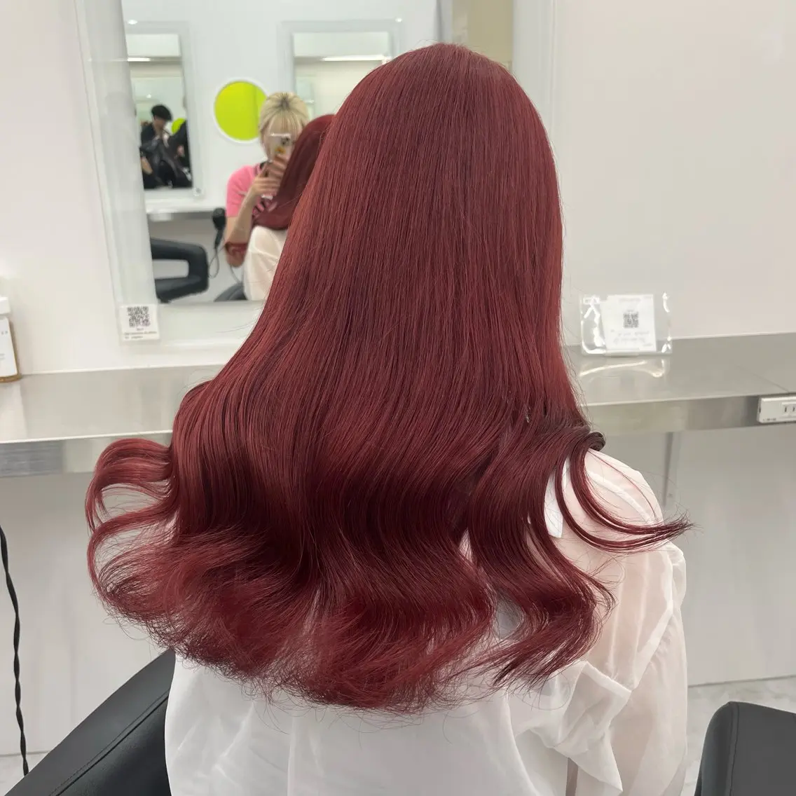 ロング ヘアカラー トリートメント 💗韓国暖色ヘア NO.1💗🪽のヘアスタイル